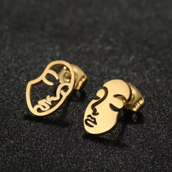 N/A Jewelry - Halloween Stainless Steel Studs Lady Jewelry Gold Tone